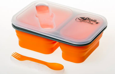Контейнер силіконовий подвійний Tramp 900ml з кришкою червоний