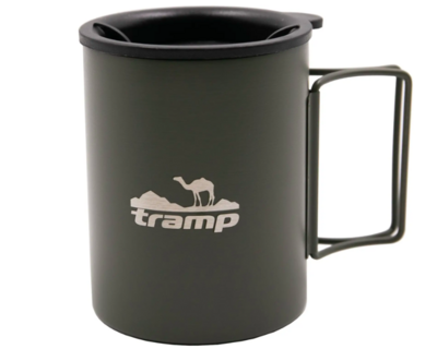 Термокружка Tramp з поїлкою і защіпкою 350мл  olive               
