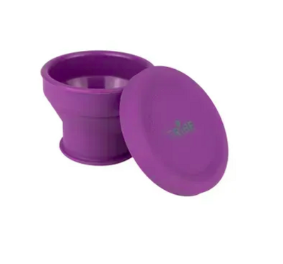 Стакан Tribe Collapsible Shot 90 мл з кришкою силіконовий plum