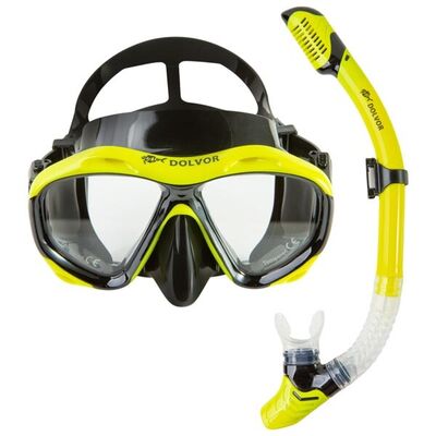 Набір маска + трубка Dolvor yellow M2026S+SN11S